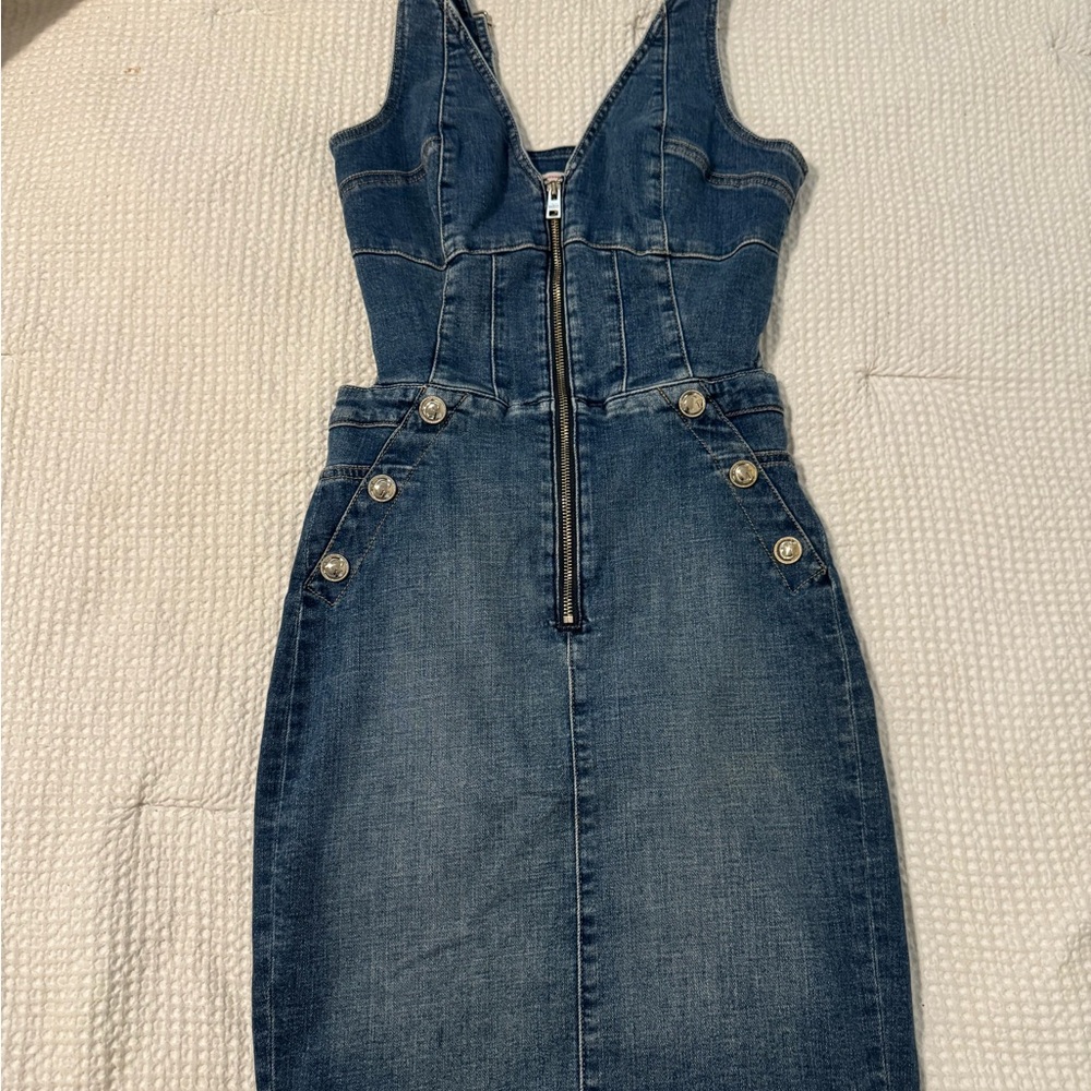 Guess Blue Denim Mini Dress